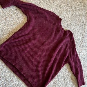 Maroon knit sweater